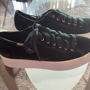 Keds Women's Green Velvet Sneakers